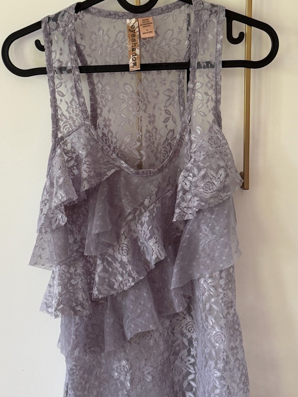 Fairycore Lace Ruffle Tank Top 
Brand: freeshow
Size: S